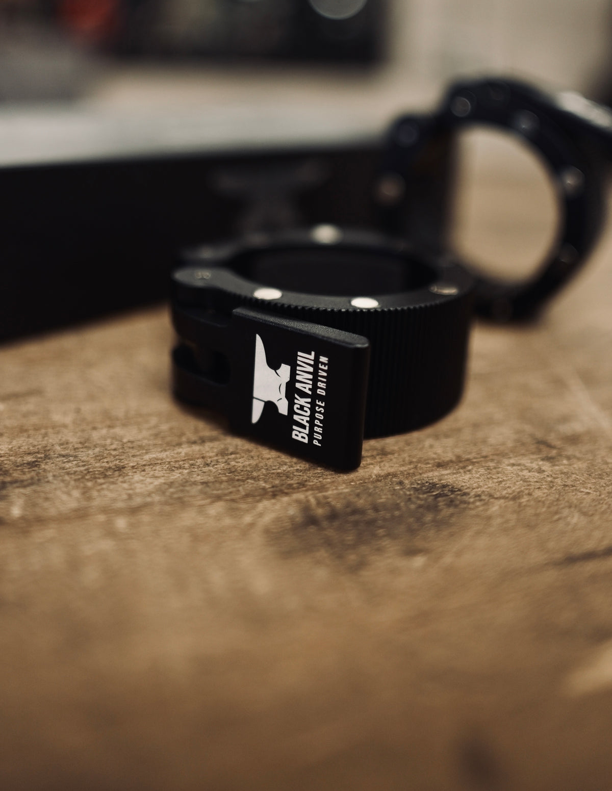 Black Anvil ForgeLock magnetic weight collar close-up