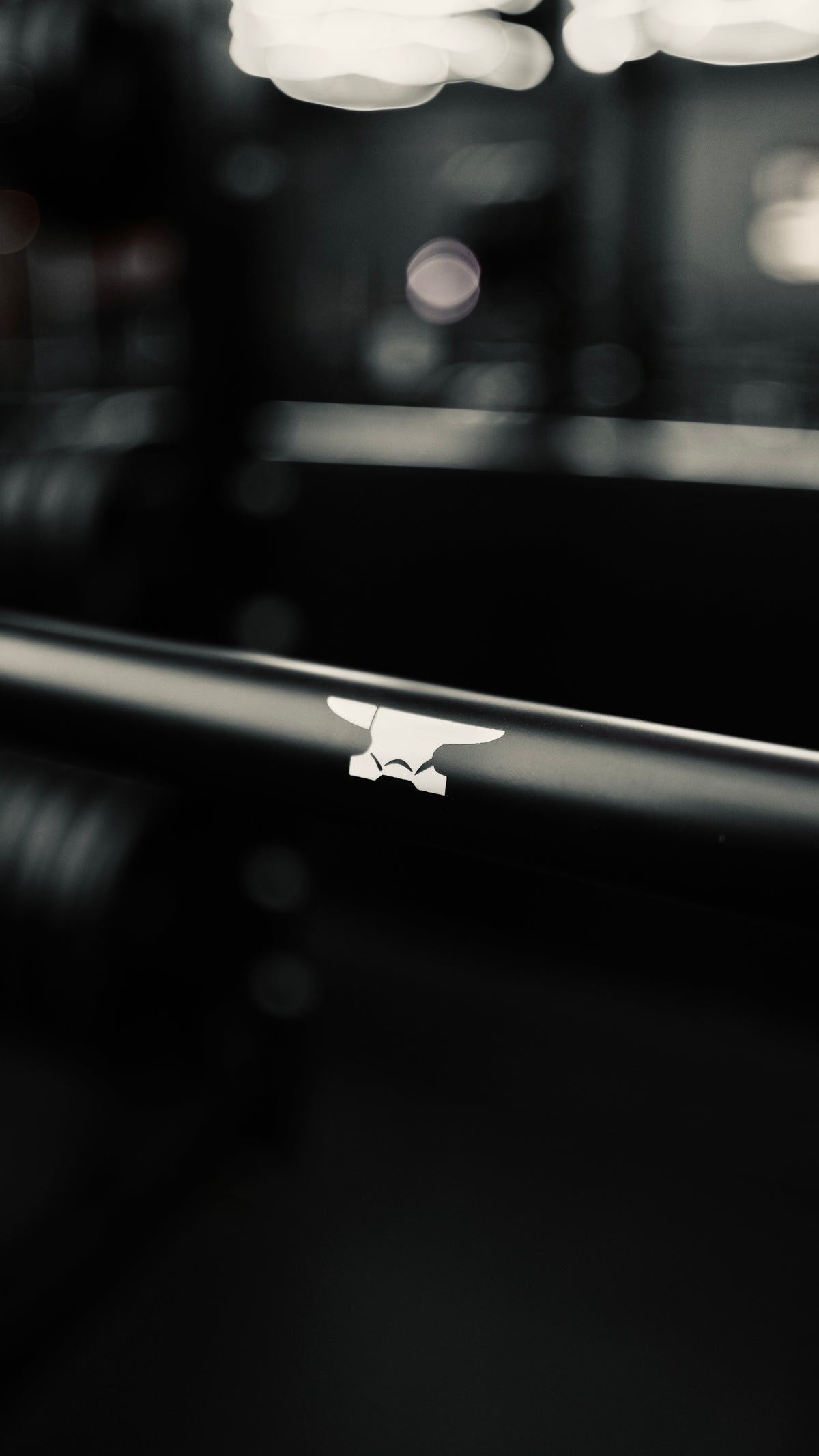 Black Anvil Foundry Series Bar shaft anvil logo detail